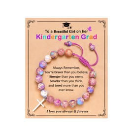 UNGENT THEM Kindergarten Graduation Gifts for Girls Kids Best Kindergarten Graduation Bracelet Class of 2025 Congratulations Grad Graduate Gift