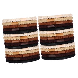 Healvian 25Pcs Elastic Hair Ties for Women Soft Durable Ponytail Holders for Thick Thin Hair Versatile for Daily Wear and Sports