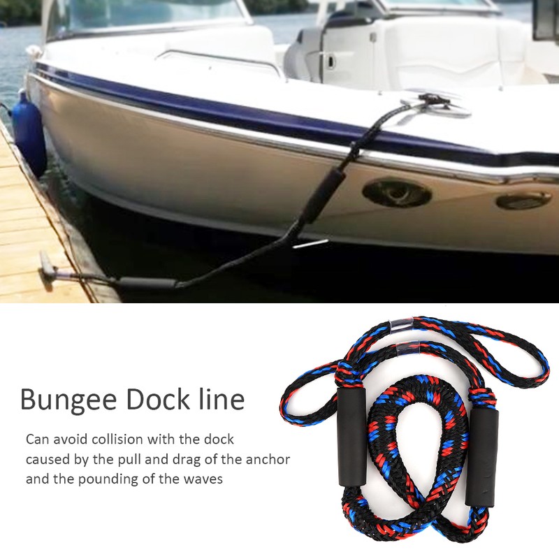 Freely Adjustable Kayak Surfing Bungee Dock Line Convenient Yacht Marine