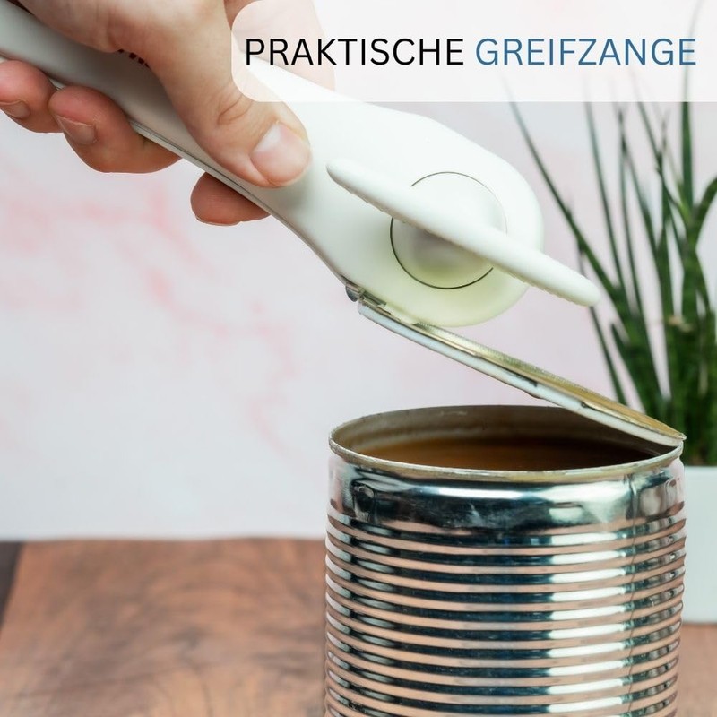Westmark Dosenöffner manuell - Sicherheitsdosenöffner inkl. Zange - großer Drehknauf