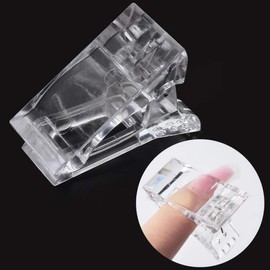 BEAUTY PLAYER Nail Clips, Nail Art Tools, Nail Tips, Set of 10, Quick Bill, Polygel, Nail Clips, Plastic, Clear, Nail Art, Nail Supplies (Clips)