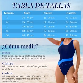 AUTOWT Traje de Baño Deportivo de Una Pieza para Mujer, Traje Baño Deportivo con Sujetador Incorporado, Secado Rápido para Mujeres Que Practican Surf Buceo y Natación