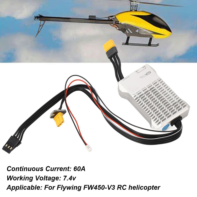 60A 3S‑6S ESC Electric Speed Controller 7.4V BEC Digital Helicopter