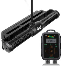 Hygger Aquarium Wave Maker - Adjustable Cross Flow Pump with LED Display Controller, Magnetic DC 24V Powerhead for Freshwater & Marine Reef Aquariums Up to 265 Gallon (25W)