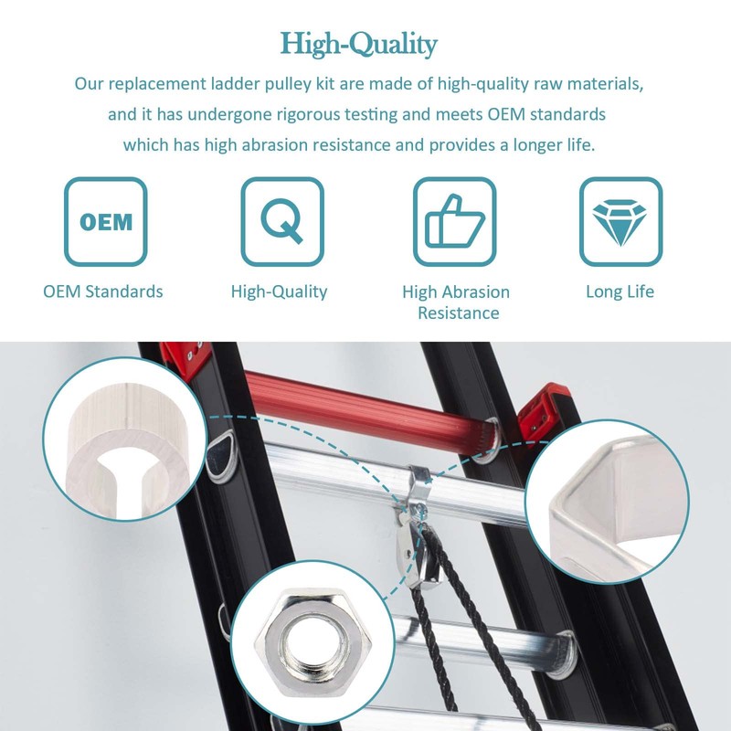 31-12 Extension Ladder Pulley Kit Replacement for Pulley Assembly, Compatible