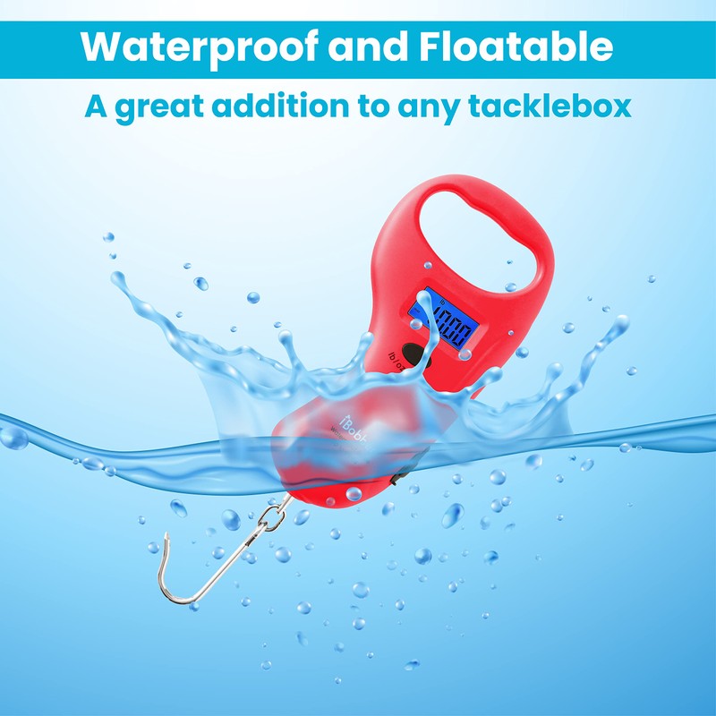 iBobber Waterproof and Floating Digital Fish Scale IP68 Rating, Weights