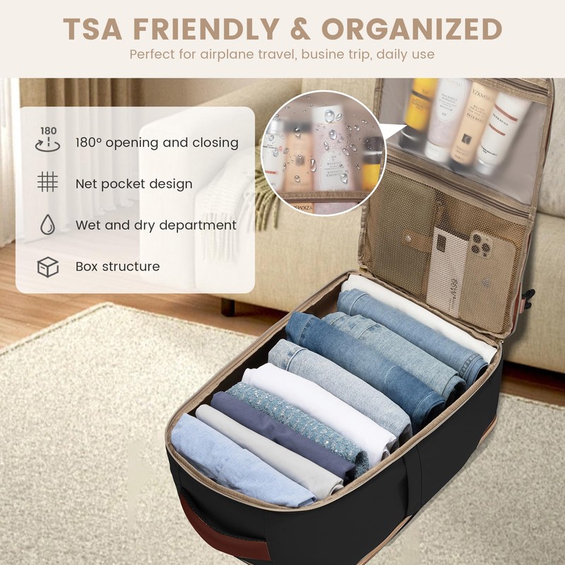 LOVEVOOK Travel Backpack for Women,50L Carry On Backpack Flight Approved,TSA