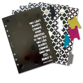 SinnWunder® Index Tabs / Dividers for Diary and Ring Planner with 3D Lacquer and Silver Foil Embossing (Size DIN A5)