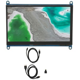 Touchscreen Monitor 7 Inch IPS Dual Speaker Type C 5 Points Capacitive Portable Monitor for RasPi 4 3 2 1 PC TV Screen Module and Cable