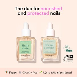 Manucurist Duo Nail Care Set - Huile Verte Green Oil and Complete Serum - Nail & Cuticle Oil for Nails - Nourishes and Regenerates Nails and Cuticles - Promotes Growth
