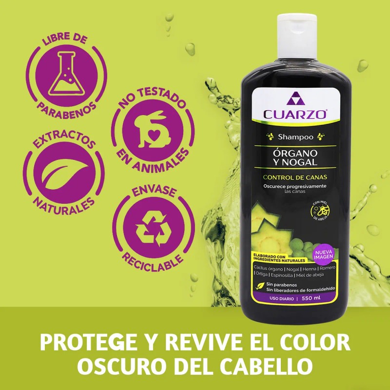 Shampoo Organo Y Nogal Cuarzo 550ml