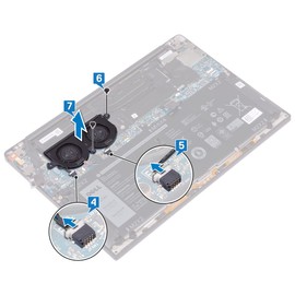 Deal4GO Dual CPU & GPU Cooling Fan Assembly 980WH 0980WH Replacement for Dell XPS 13 9370 9380 P82G