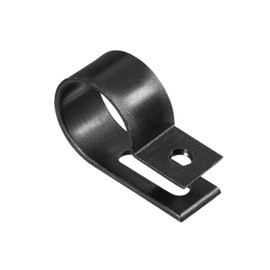 Teansic 50PCS 3/4'' R Nylon Wire Clips,R-Type Black Plastic Cable Clips 3/4'' Clamps Fasteners Assortment for Wire Management