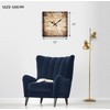 ArtSocket Wooden Wall Clock Silent Non-Ticking, Brown Grain Cracked Ancient