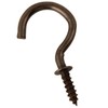 7/8 Inches Antique Brass Plated Ceiling Screw Hooks Bronze for