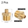 sourcing map 2pcs Hex Nipple Brass Pipe Fitting, 1/8 NPT