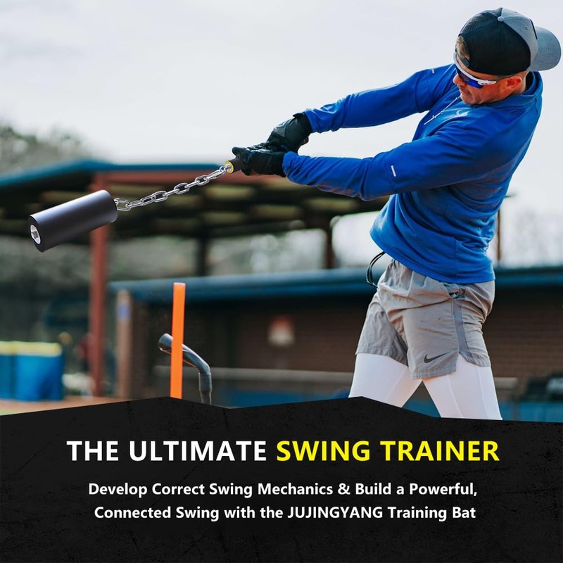 JUJINGYANG Baseball Softball Swing Trainer Bat, Baseball Hitting Trainer with