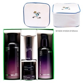 Innisfree Perfect 9 Intensive 2-Piece Set + Play Green Cosmetic Pouch (Blue) / 이니스프리 퍼펙트 9 인텐시브 2종세트+플레이그린 화장품 파우치 (블루)