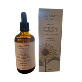 Organic Pregnancy Massage Oil | Sunflower Oil with Lavender & Geranium | Moisturising & Gentle | Calming & Relaxing | Pregnancy Safe | Made in The UK | 100ml | Maternity Kit