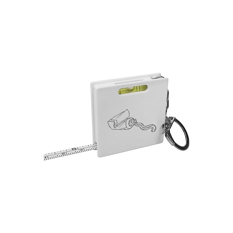 Azeeda 'Toothpaste' Keyring Tape Measure/Spirit Level Tool (KM00031180)