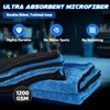 SMINDER 2-Pack 1200 GSM Car Drying Towels – Microfiber Towels