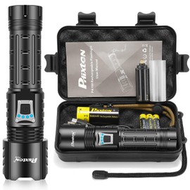 PHIXTON Rechargeable Flashlights High Lumens 10000 Super Bright Long Range 3280FT, Long Lasting 15H Powerful USB C LED Strong Flash Light High Powered, Heavy Duty, Zoomable, for Home Camping Gift
