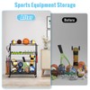 WUC Sports Equipment Organizer - Garage Ball Storage Rack with