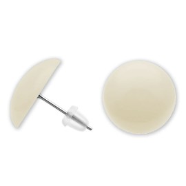 Soul-Cats Round Stud Earrings Diameter Approx: 16mm, Stainless steel, acrylic