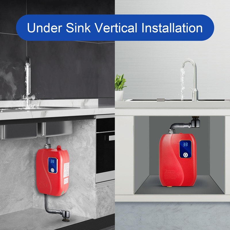 TITIDU Electric Tankless Water Heater, Portable On Demand Instant Hot