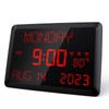 Raynic Digital Clock, 11.5" Large Display Digital Wall Clock,Adjustable Brightness