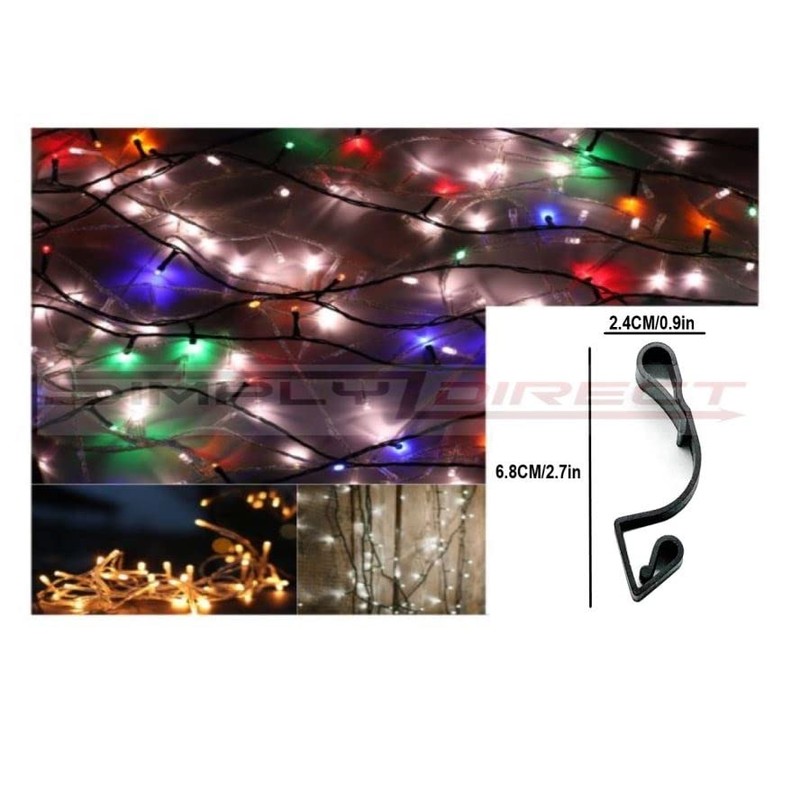 Simply Products 16 Giant Christmas Gutter Hooks Weatherproof Plastic for