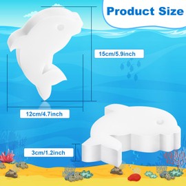 Patelai 40 Pcs Hot Tub Sponge Spa Cleaning Sponges for Hot Tub Oil Absorbing Cleaning Scum for Spa, Bathtub and Swimming Pool to Soak up Oils Bathtub Accessories(White Dolphin)