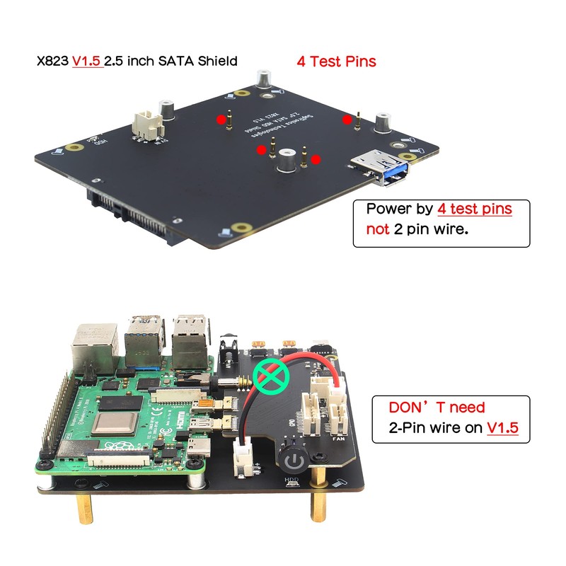 Geekworm NASPi V2.0 2.5 pulgadas SATA HDD/SSD NAS Kit de