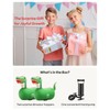 QPAU Inflatable Bouncy Dinosaur Toys 2 PCS with Hand Pump,