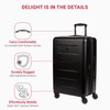 SwissGear 8020 Eclipse Hardside Expandable Luggage with Spinner Wheels, Black,