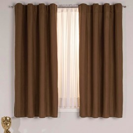 Colchas Concord | Cortina Decorativa Color café, Medida Corta 1.15 x 1.80 m (2 Paneles)