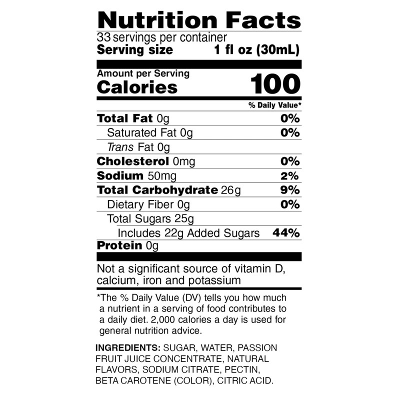 Monin - Passion Fruit Purée | Premium Purée for Cocktails,