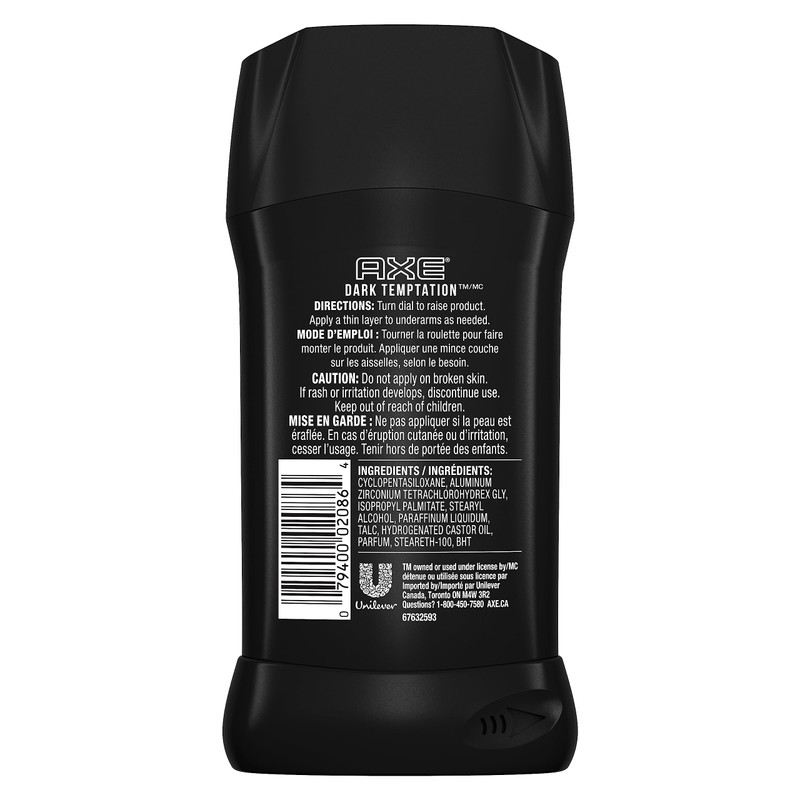 AXE Dark Temptation Antiperspirant Stick for Long Lasting Sweat Protection