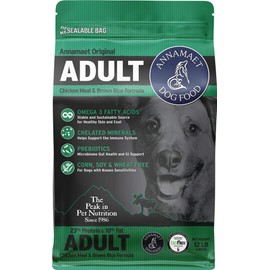 Annamaet Original Adult Formula Dry Dog Food, 23% Protein (Chicken & Brown Rice), 12-lb Bag