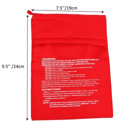 4Pcs Reusable Microwave Potato Bags Baking Potato Cooker Pouch Corn Baked Pouch Bag In Just 4 Minutes Red Color