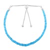 Natural Neon Apatite Gemstone Beads Bolo Bracelet, Adjustable Slider Chain,