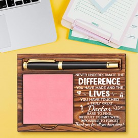 Doctor Appreciation Gifts,Doctor Retirement Gifts for Women,Doctors Day Appreciation Gifts, Doctor Graduation Gifts, Best Doctor Office Desk Decor Gifts Self-Stick Note Pad Holders YB408