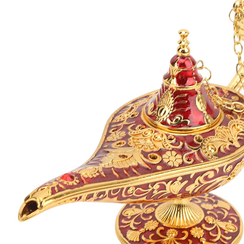Magic Genie Lamp Red Zinc Alloy Antioxidant Fadeless Relief Pattern