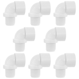 Dsjnf-PVC pipe fitting connector pipe corner adapter white 90-degree elbow joint suitable for cold and hot water pipes in household sewers white 8pcs