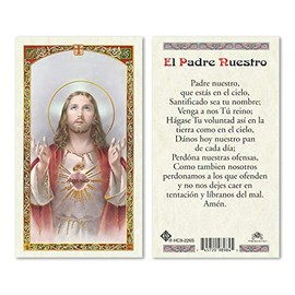 Oracion a El Padre Nuestro Tarjetas Laminadas en Espanol Laminated Prayer Cards - Pack of 25-