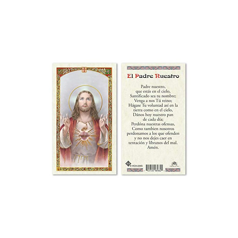 Oracion a El Padre Nuestro Tarjetas Laminadas en Espanol Laminated