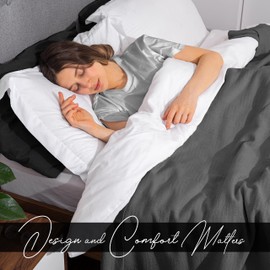 Avalon Bedding 100% Cotton Blankets King Size Thermal Blanket (108"x90") - Perfect Cotton Blanket King Size for Layering Bed in Any Season - King Size Cotton Blankets for Bed (Grey)