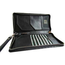 New Unisex Visconti Italian Style Leather Passport Travel RFID Anti Fraud Wallet Black Or Brown Style MZ101 Monza Wing (Italian Black)