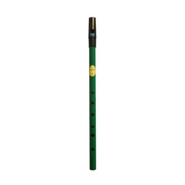 Feadog Irish Brass D Tin Penny Whistle in Green
