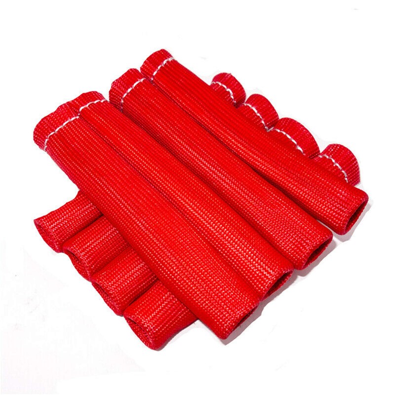 8pcs 2500° Spark Plug Wire Boots Heat Shield Cover Wire